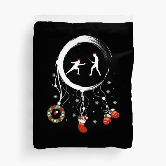 Winter dreamcatcher Christmas Fencing Duvet Covers