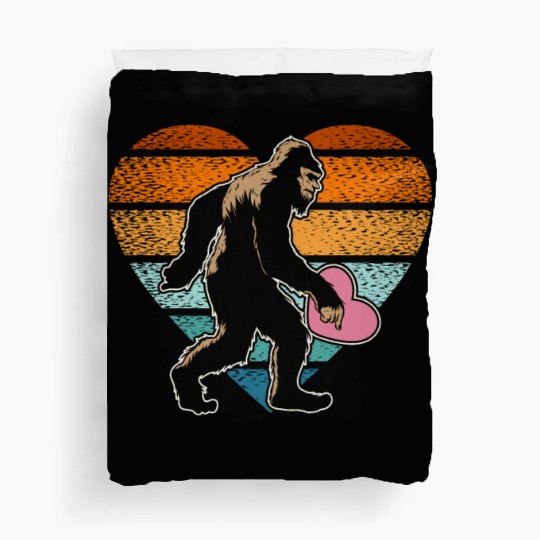 Valentines Day Hearts Day Cupid Bigfoot Believer Duvet Covers
