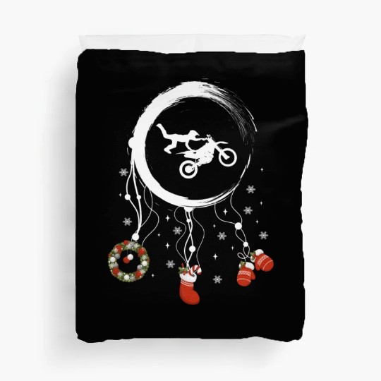 Winter dreamcatcher Christmas Motocross Duvet Covers