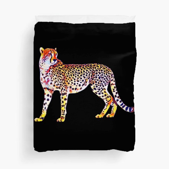 Cheetah Mother with Cubs Motif Predator Cat Animal Duvet Covers