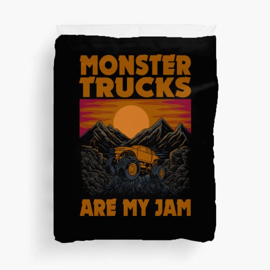 Monster Trucks Are My Jam Vintage Retro Duvet Covers