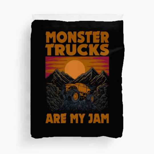 Monster Trucks Are My Jam Vintage Retro Duvet Covers