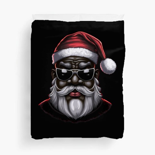 Black Santa, African American Santa Claus Duvet Covers