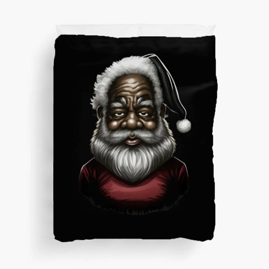 Black Santa, African American Santa Claus Duvet Covers