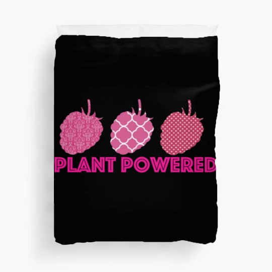 x27 Plant Powered x27 Vegan raspberry Duvet Covers
