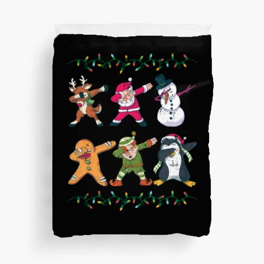 Dabbing Reindeer Santa Snowman Duvet Covers