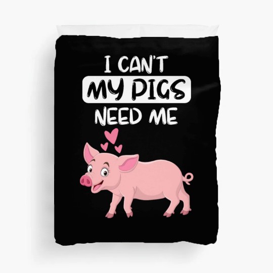 Farm Animal Piglet Farmer Funny Gift Pig Duvet Covers
