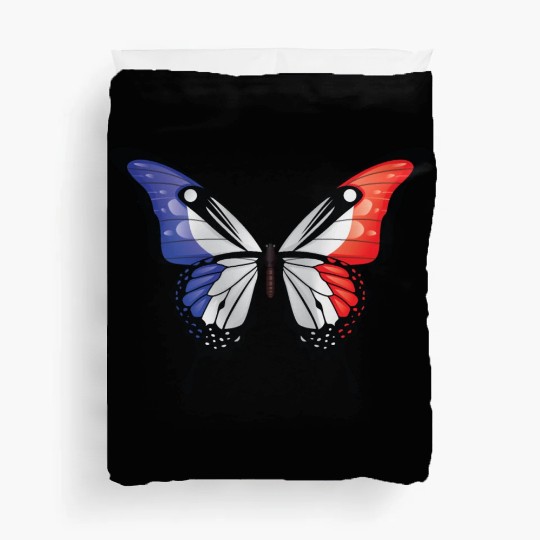 France Swallowtail Butterfly Flag Duvet Covers