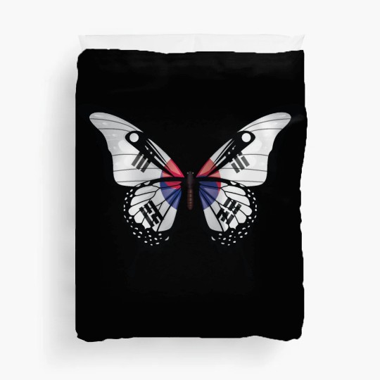 Korea Swallowtail Butterfly Flag Duvet Covers