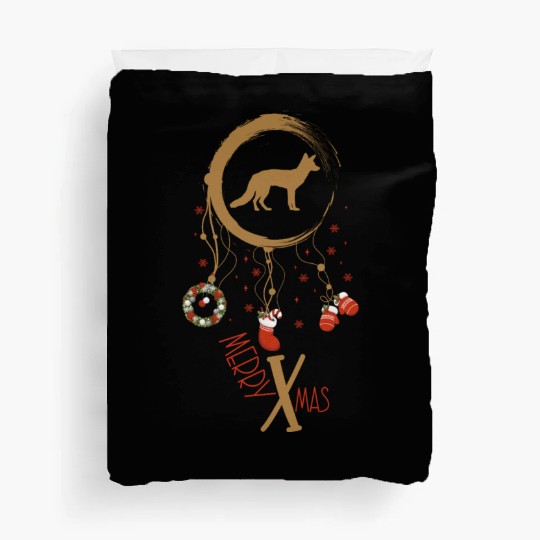 Winter dreamcatcher Christmas Fox Duvet Covers