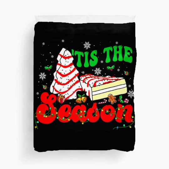 Tis' The Season Christmas Tree Cakes Debbie Groovy Duvet Covers
