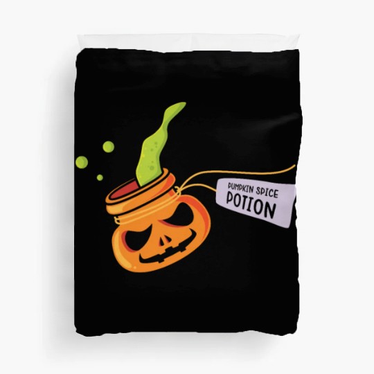 Pumpkin Spice Potion Coffee Enthusiast Halloween Duvet Covers
