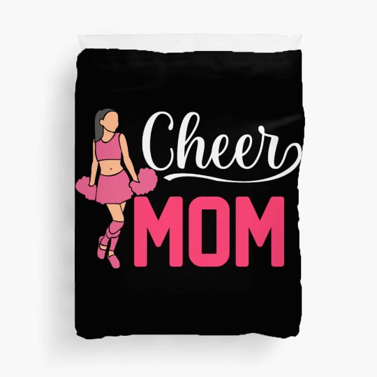 Womens Cheer Mom Gymnastics Cheerleading Mom Squad Duvet Covers