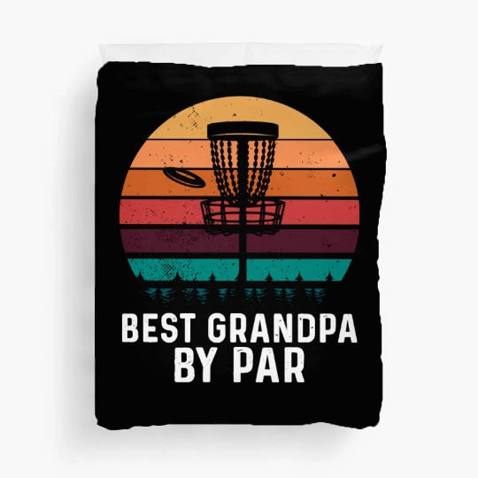 Best Grandpa By Par Father's Day Disc Golf Grandad Duvet Covers