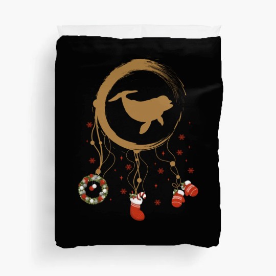 Winter dreamcatcher Christmas Dolphin Duvet Covers