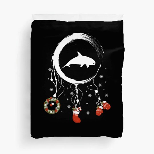 Winter dreamcatcher Christmas Orca Duvet Covers