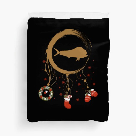 Winter dreamcatcher Christmas Golden mackerel Duvet Covers