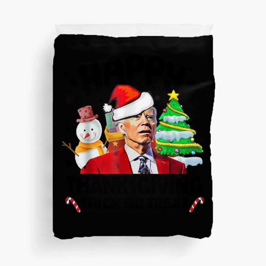 Joe Biden Merry Thanksgiving Trick Or Treat Duvet Covers