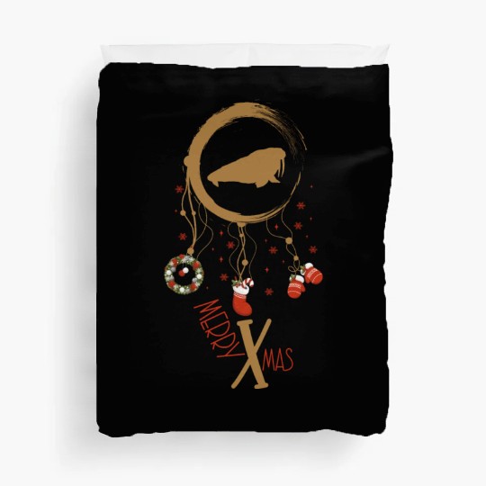 Winter dreamcatcher Christmas Walrus Duvet Covers