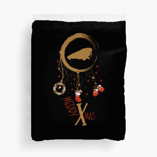 Winter dreamcatcher Christmas Walrus Duvet Covers