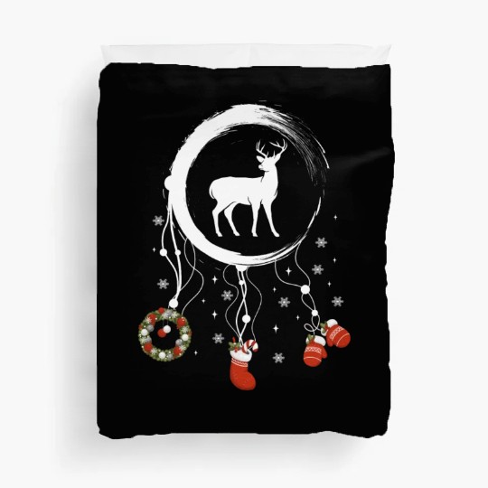 Winter dreamcatcher Christmas Deer Duvet Covers