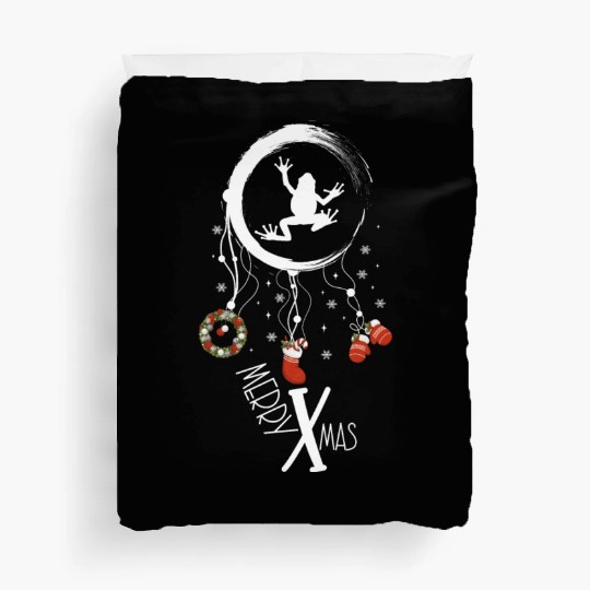 Winter dreamcatcher Christmas Frog Duvet Covers