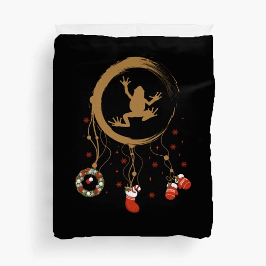Winter dreamcatcher Christmas Frog Duvet Covers