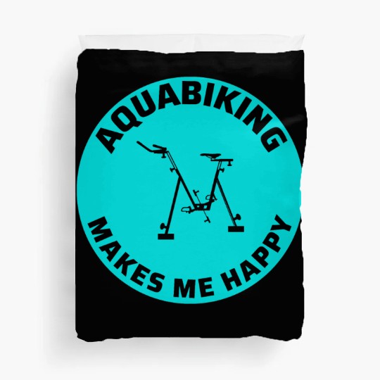 Aqua Cycling Swimming Pool Fitness Training Coach Duvet Covers