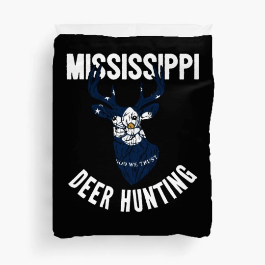 Mississippi Deer Hunting Buck Stag Hunter Duvet Covers