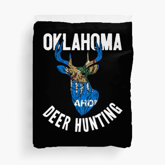 Oklahoma Deer Hunting Buck Stag Hunter Duvet Covers