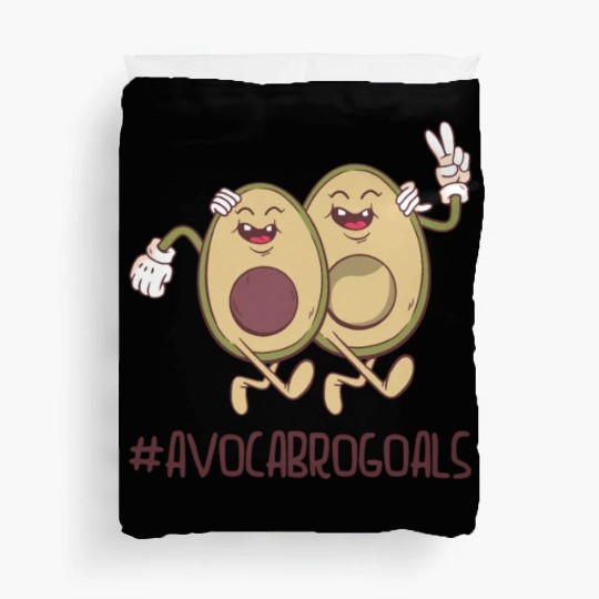 Sibling Big Brother Avocado Goals Hilarious Puns Duvet Covers
