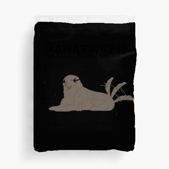 Anatomy of a Golden Retriever FunnyDog Lover Duvet Covers