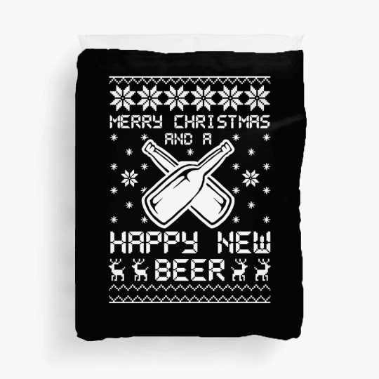 Merry Christmas And Happy New Beer Duvet Covers