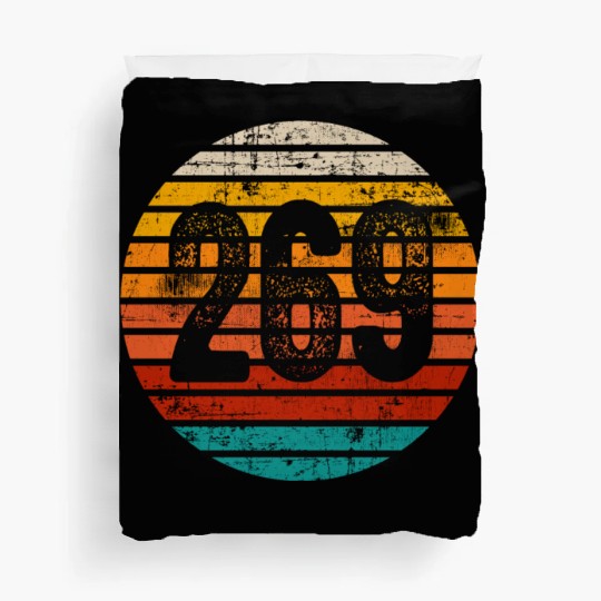 Distressed Vintage Sunset 269 Area Code Duvet Covers