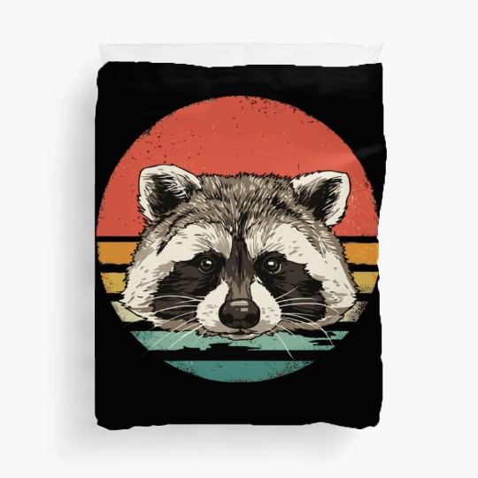 Retro Vintage Raccoon Lover 70S Men Women Kids Duvet Covers