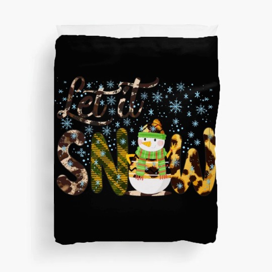 Christmas Snowman, Let it snow , Snowman gift Duvet Covers
