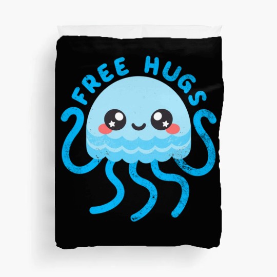 Jellyfish free hugs Duvet Covers