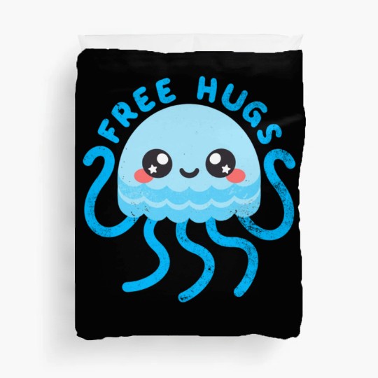 Jellyfish free hugs Duvet Covers