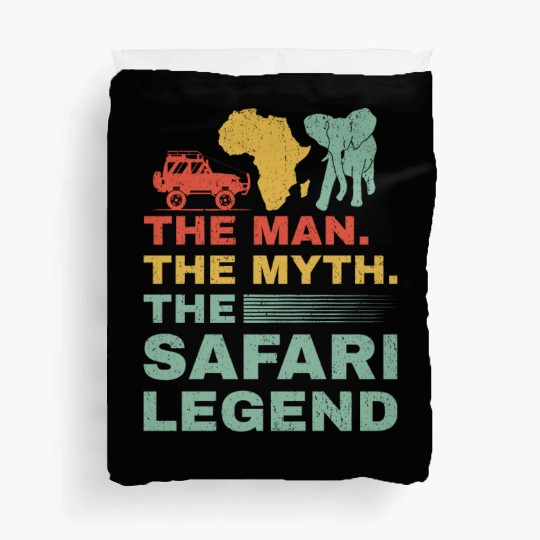 African Safari The Man The Myth The Safari Legend Duvet Covers