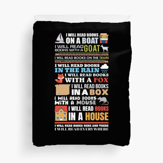 Reading Library Literature Read Books Lover Reader Duvet Covers