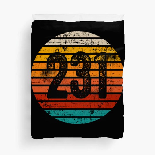 Distressed Vintage Sunset 231 Area Code Duvet Covers