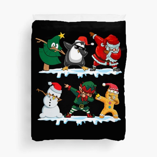 Dabbing Santa Elf Friends Funny Christmas Dabs Duvet Covers