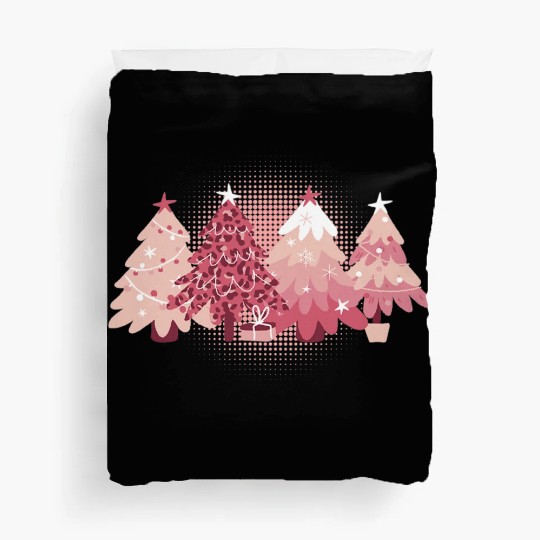Merry Christmas Tree Pink Funny Xmas Family Duvet Covers