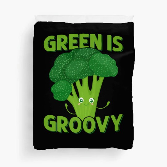 Green Is Groovy Broccoli Vegetable Duvet Covers