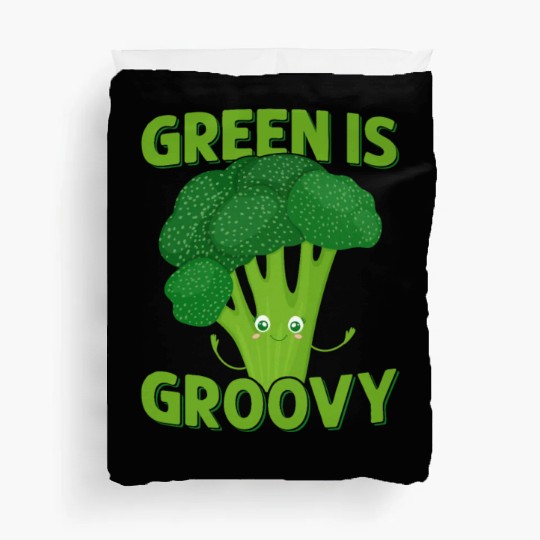 Green Is Groovy Broccoli Vegetable Duvet Covers