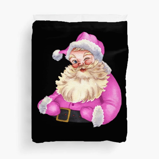 Retro Pink Santa Claus-Retro Pink Santa Claus Wate Duvet Covers