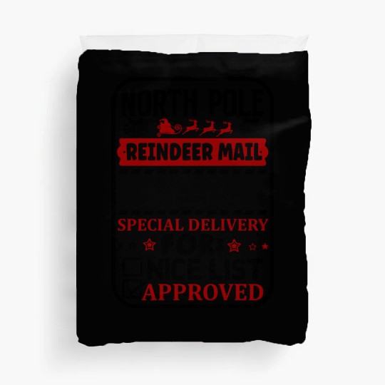 North Pole Reindeer Mail Duvet Covers