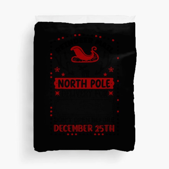 Reindeer Mail North Pole Delivery Duvet Covers