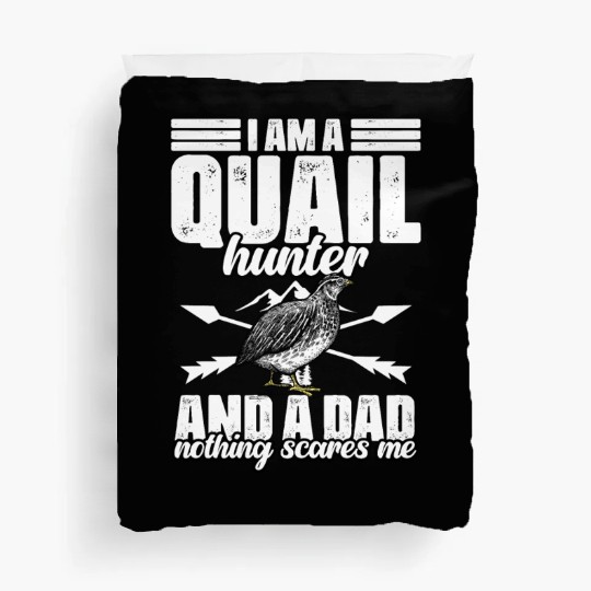 Funny Quail Hunting Hobby Northern Bobwhite Quail Duvet Covers