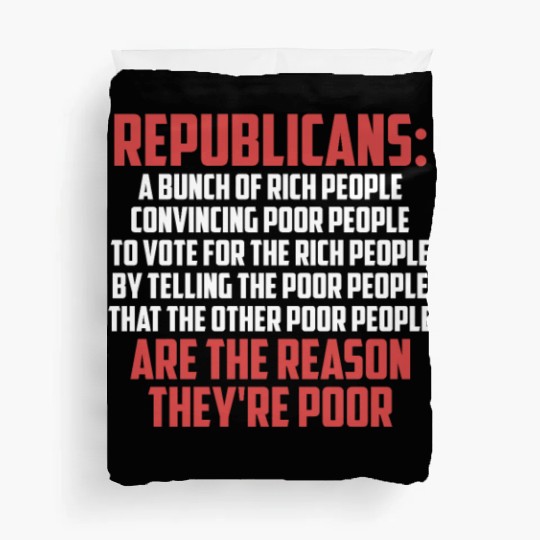 Anti Republicans Definition - Democrat Liberal Duvet Covers